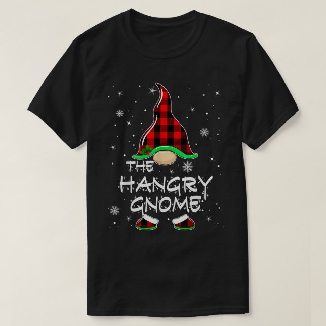 Lustigt Gnome Red Buffalo Play-jul T Shirt (Design framsida)