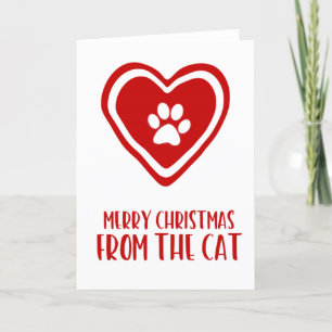 Lustigt God jul från Cat Julafton-kortet Helgkort