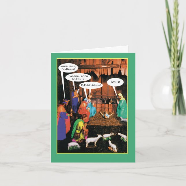 Lustigt God jul-kort - JesusBoBesus Kort (Framsida)