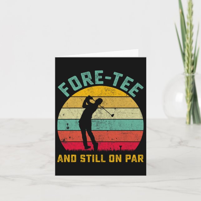 Lustigt Golf 40:e födelsedagstidningen Retro-garan Kort (Framsida)