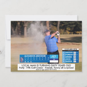 Lustigt Golf Birthday ⛳ 📢 Breaking News! Inbjudningar