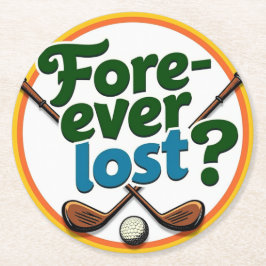 Lustigt Golf Design: För Borttappaden? Underlägg Papper Rund