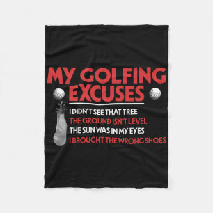 Lustigt Golf Golfer min Golfing Excuses jag inte s Fleecefilt