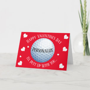 Lustigt Golf, jag tar upp med dina Valentineser Helgkort