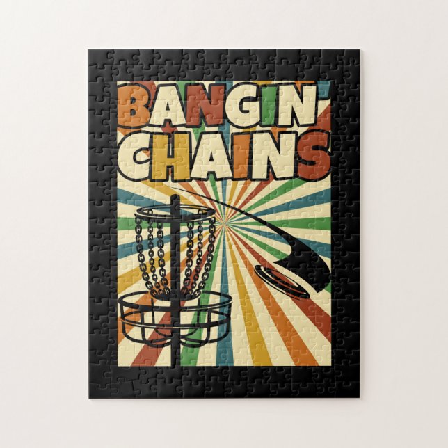 Lustigt golf Player säger att jag Bangin Chains Pussel (Vertikal)