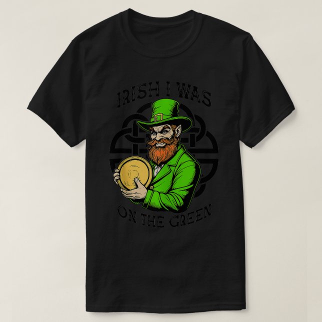Lustigt golf St patricks day Irish... T Shirt (Design framsida)