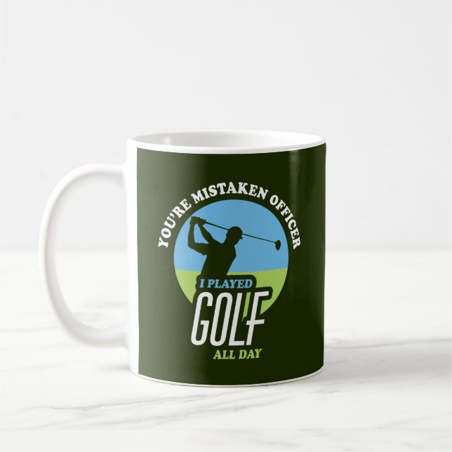 Lustigt golf-tal för golfer kaffemugg (Vänster)