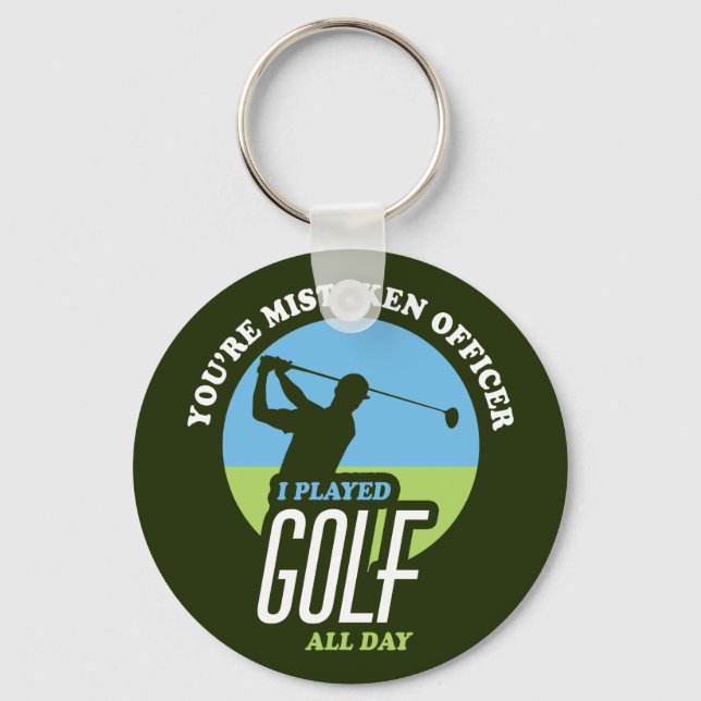 Lustigt golf-tal för golfer nyckelring (Framsida)