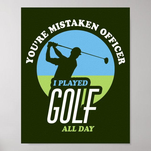 Lustigt golf-tal för golfer poster (Framsidan)