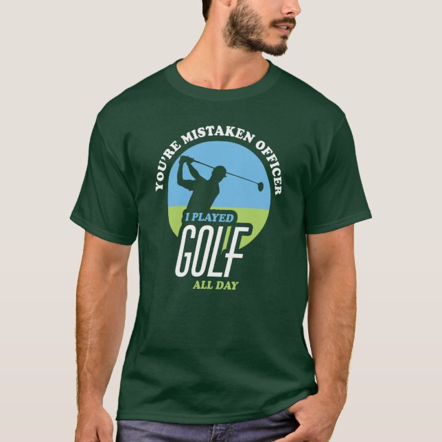 Lustigt golf-tal för golfer t shirt (Framsida)
