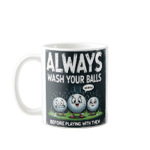 Lustigt Golf Tvättar Bollar innan du spelar