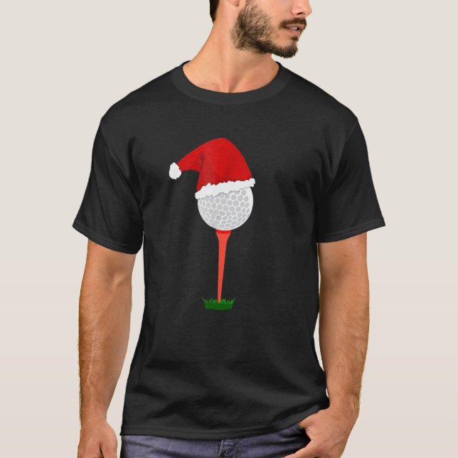 Lustigt golfbanderoll Helgdag Golf Boll T Shirt (Framsida)