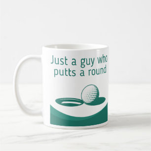 Lustigt golfcitat gör en runda kaffemugg