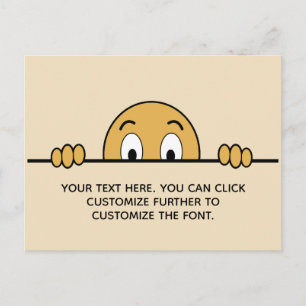 Lustigt Gömmande Ansikte Lägg till din text Vykort