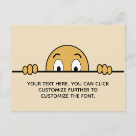 Lustigt Gömmande Ansikte Lägg till din text Vykort