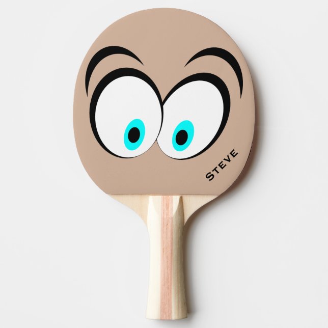 Lustigt Googly Ögon Anpassningsbar Ping Pong Paddl Pingisracket (Framsidan)