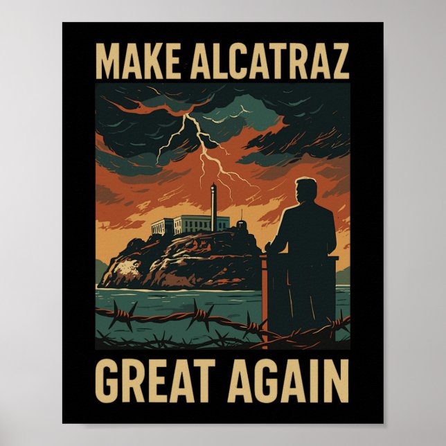 Lustigt Gör Alcatraz Underbar igen Sf Sten Alcatra Poster (Framsidan)