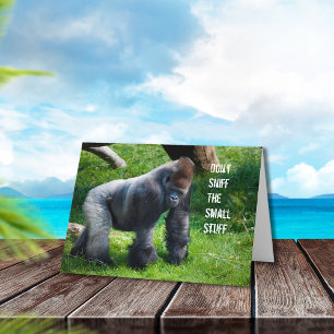 Lustigt Gorilla Birthday Kort