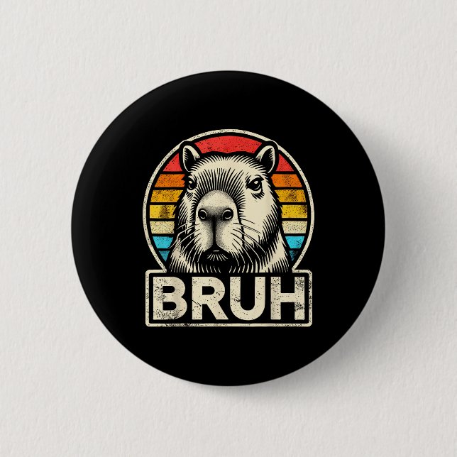 Lustigt grafikkort, Capybara Bruh för pojkar och f Knapp (Framsida)