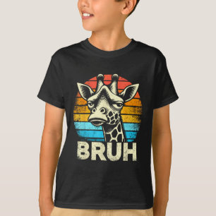 Lustigt grafiskt meme Giraffe Bruh för pojkar flic T Shirt