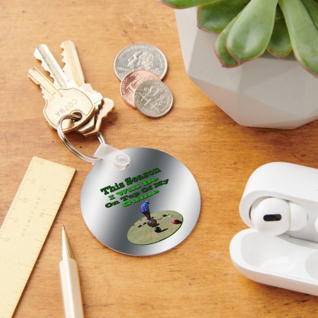 Lustigt Gräsmatta Bowls Seasons, Button Nyckelring (Skrivbord)