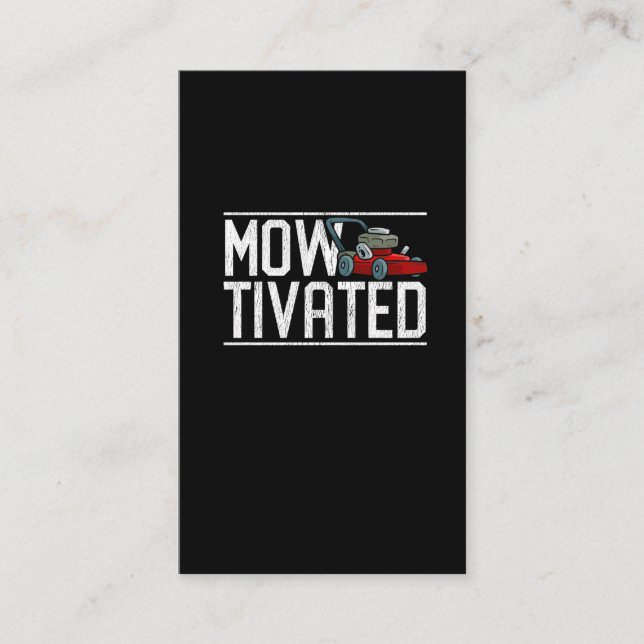 Lustigt Gräsmatta Making Gift Gräsmatta Mower Gras Visitkort (Framsida)