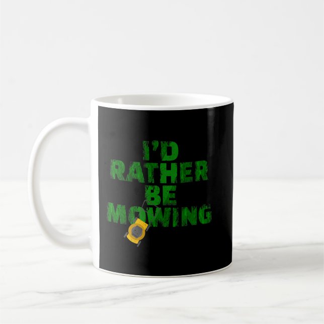 Lustigt Gräsmatta Mower Id i stället för Making Ya Kaffemugg (Vänster)