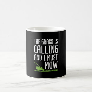 Lustigt Gräsmatta Mowy - Grass ringer Kaffemugg