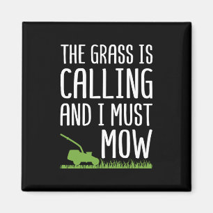 Lustigt Gräsmatta Mowy - Grass ringer Magnet