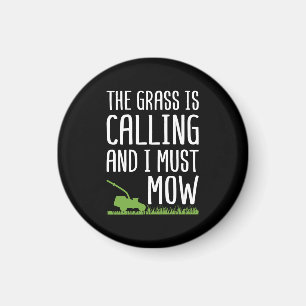 Lustigt Gräsmatta Mowy - Grass ringer Magnet