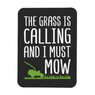 Lustigt Gräsmatta Mowy - Grass ringer Magnet