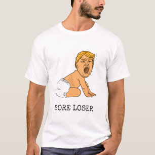 Lustigt Gråtande Donald Trump Sore Loser T Shirt
