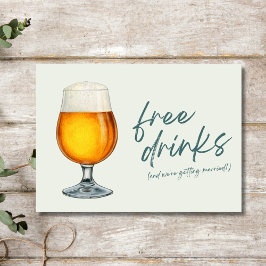 Lustigt gratis dryck Beer Photo Brewery Bröllop Spara Datumet