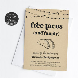 Lustigt gratis Tacos och en inbjudan till familjeå