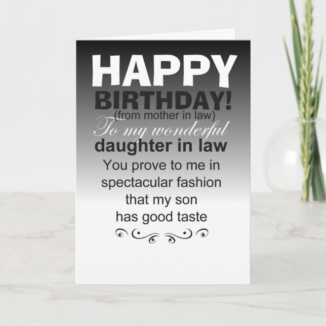 Lustigt grattis på födelsedagen dotter kort (Framsida)