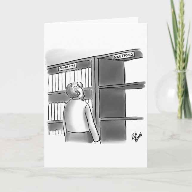 Lustigt gratulationskort Bibliotek Humor Kort (Framsida)
