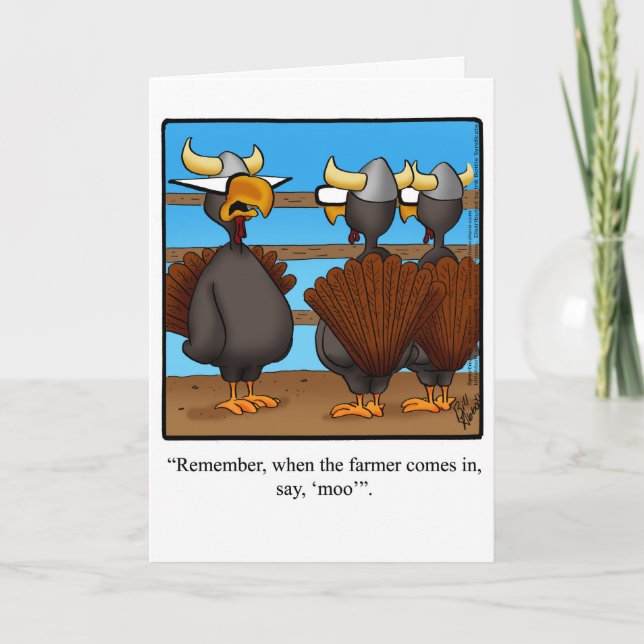Lustigt gratulationskort Happy thanksgiving Helgkort (Framsida)