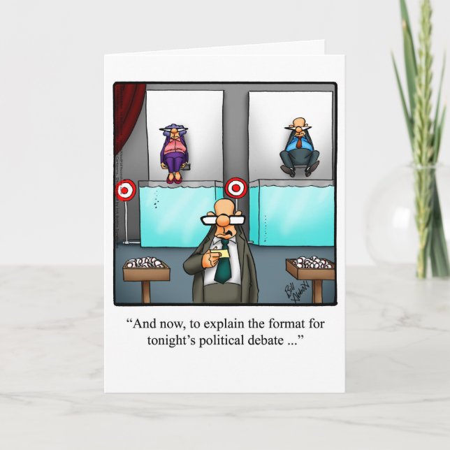 Lustigt gratulationskort Politiskt humor Kort (Framsida)