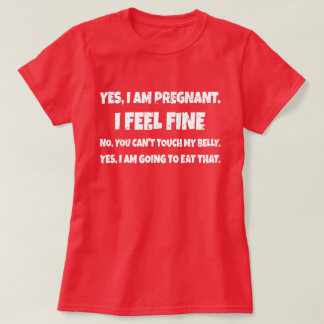 Lustigt Gravid Meddelande Ny mamma jag är gravid T Shirt