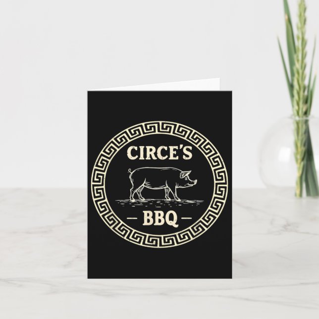 Lustigt grekiskt Mythology Circes Bbq Odyssey Kort (Framsida)
