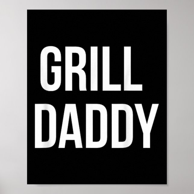 Lustigt grill pappa Bbq och Rökning efter Fars dag Poster (Framsidan)