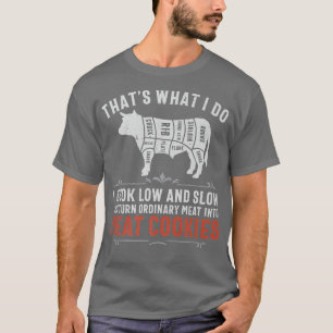 Lustigt grillande rökkokning kött 335 t shirt