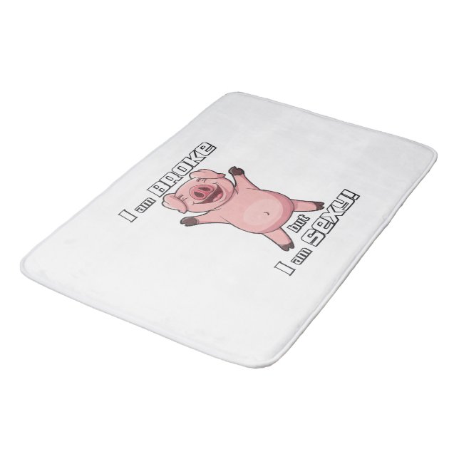 Lustigt Gris Fattig sex - Bath Mat Badrumsmatta (Vinklad)