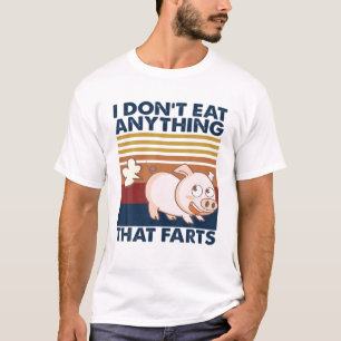 Lustigt Gris I äter inte någonting som håller Retr T Shirt