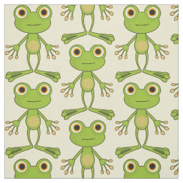 Lustigt grodor grönt djur söt, barnslig mall tyg
