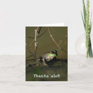 Lustigt Grönt Frog - tackkort