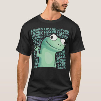 Lustigt grönt ödla ödla t shirt