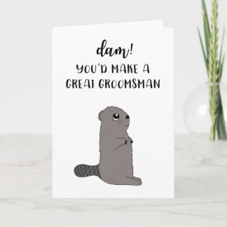 Lustigt Groomsman Frieri kort