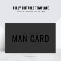 Lustigt Groomsman Frieri Man Card Black på svart