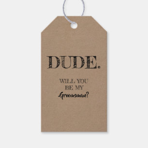 Lustigt Groomsman Frieri Presentetikett